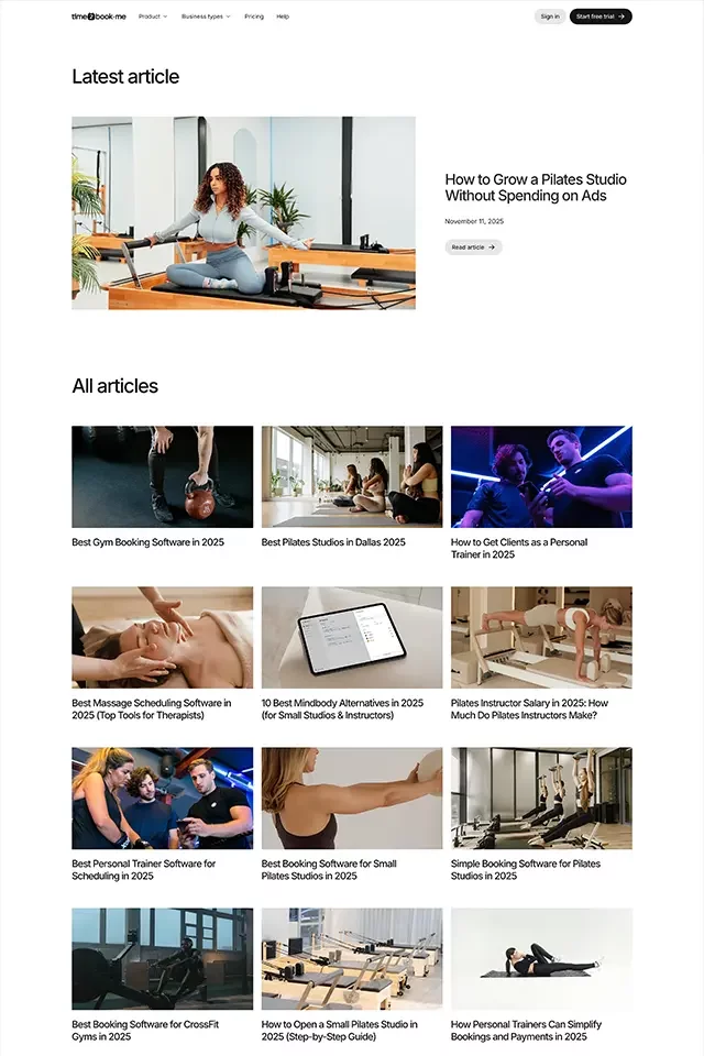 Time2book website