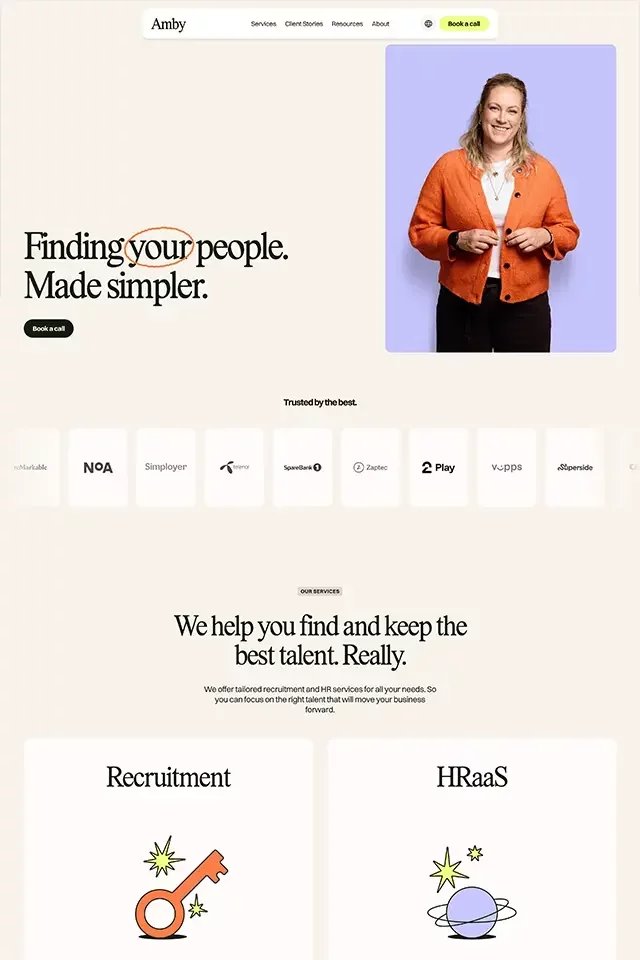 Amby landing page