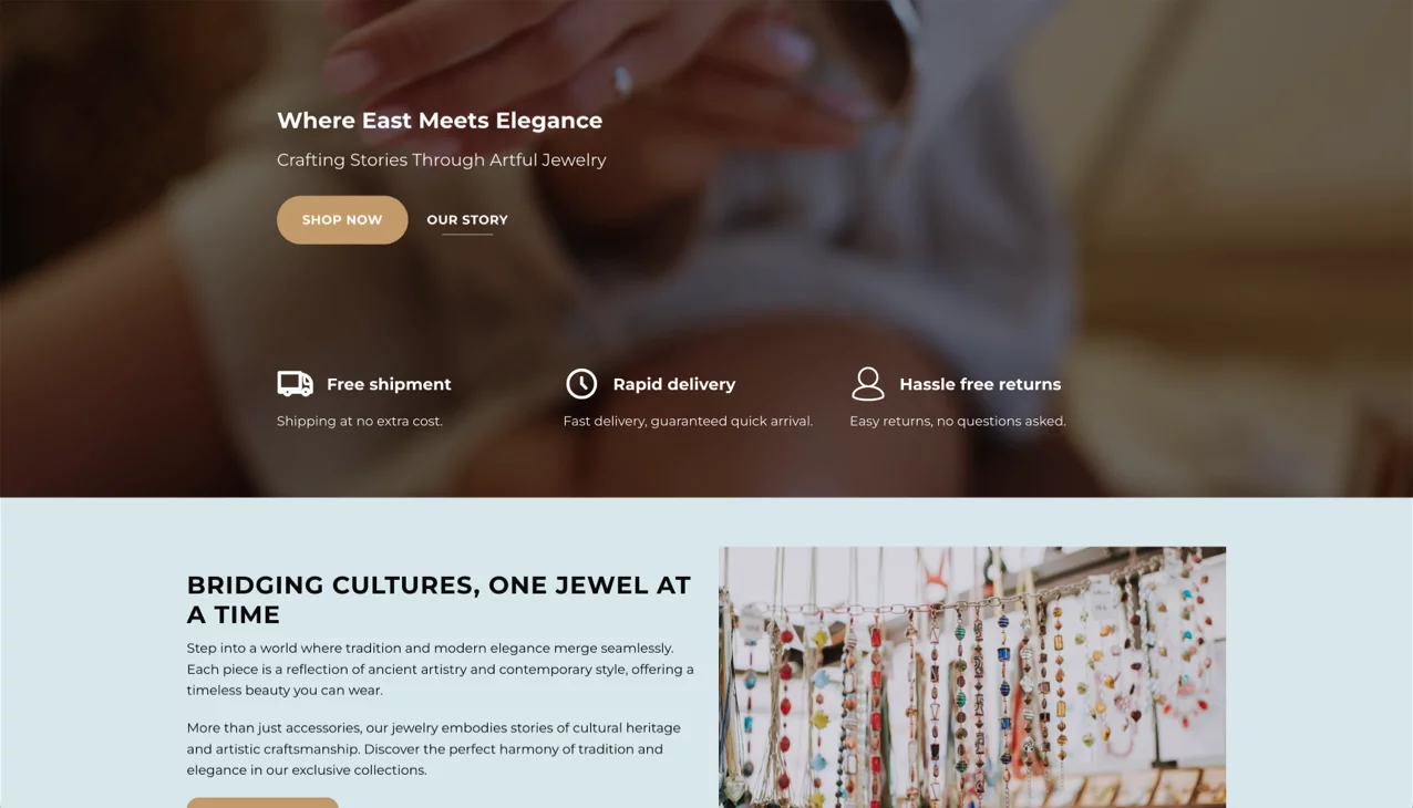 Sense Orient Shopify store displaying minimalist men's watches and accessories in a clean, modern layout.